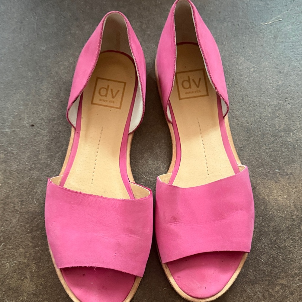 DV by Dolce Vita Vibrant Pink Open-Toe Sandals